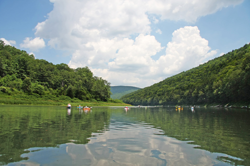 Boaters on the upper Delaware River. Photo by David B. Soete.